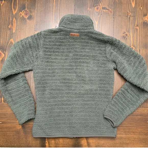 Columbia Gray Sherpa Fleece Jacket size L - Picture 6 of 9